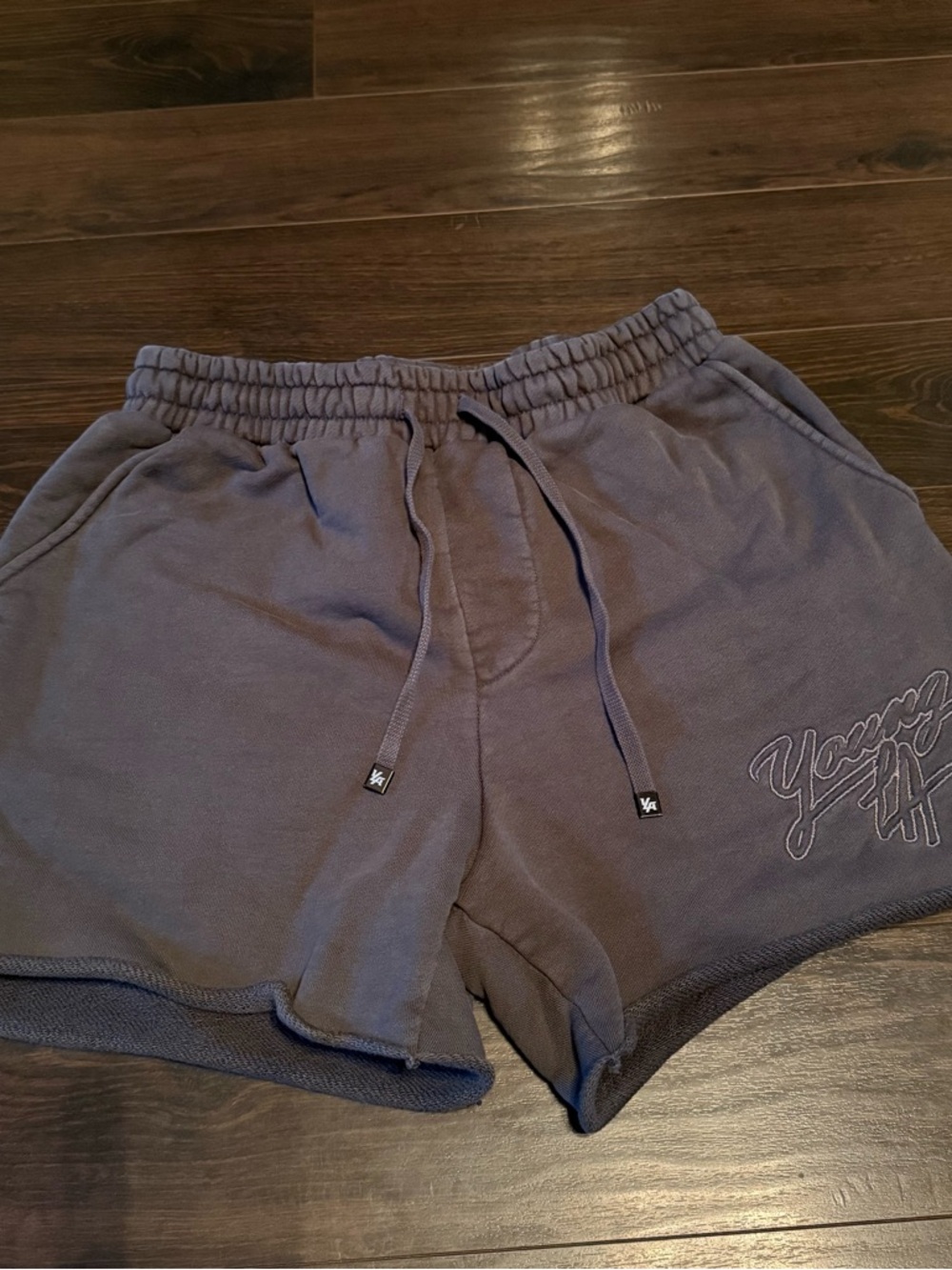 YoungLA Wavy Gym Shorts - Washed Charcoal